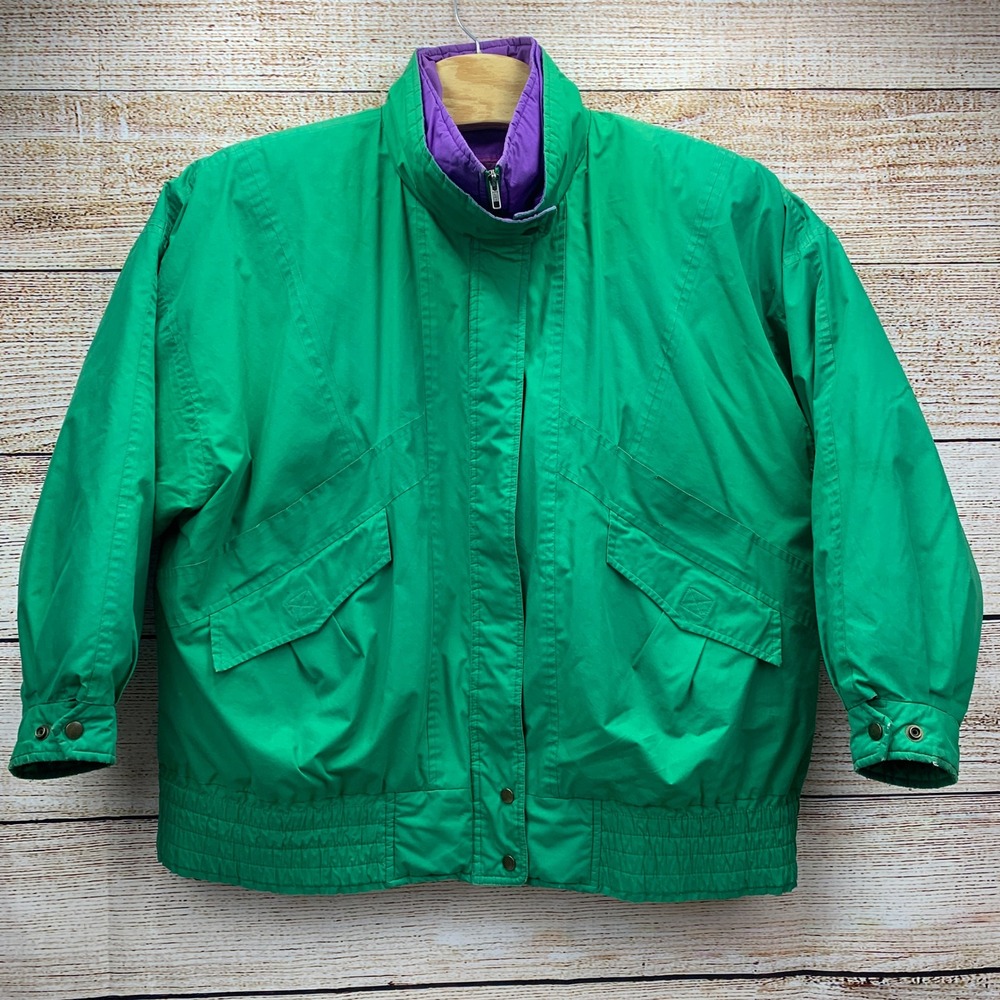 Vintage 80s London Fog Jacket XL Multicolor Aztec Pattern Removable Liner